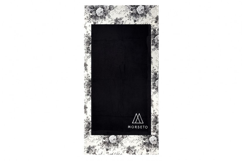 Πετσέτα Θαλάσσης MORSETO Luxury Black Floral 145 x 80cm